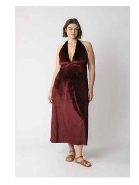 Tree of Life Burgundy Velvet Skirt